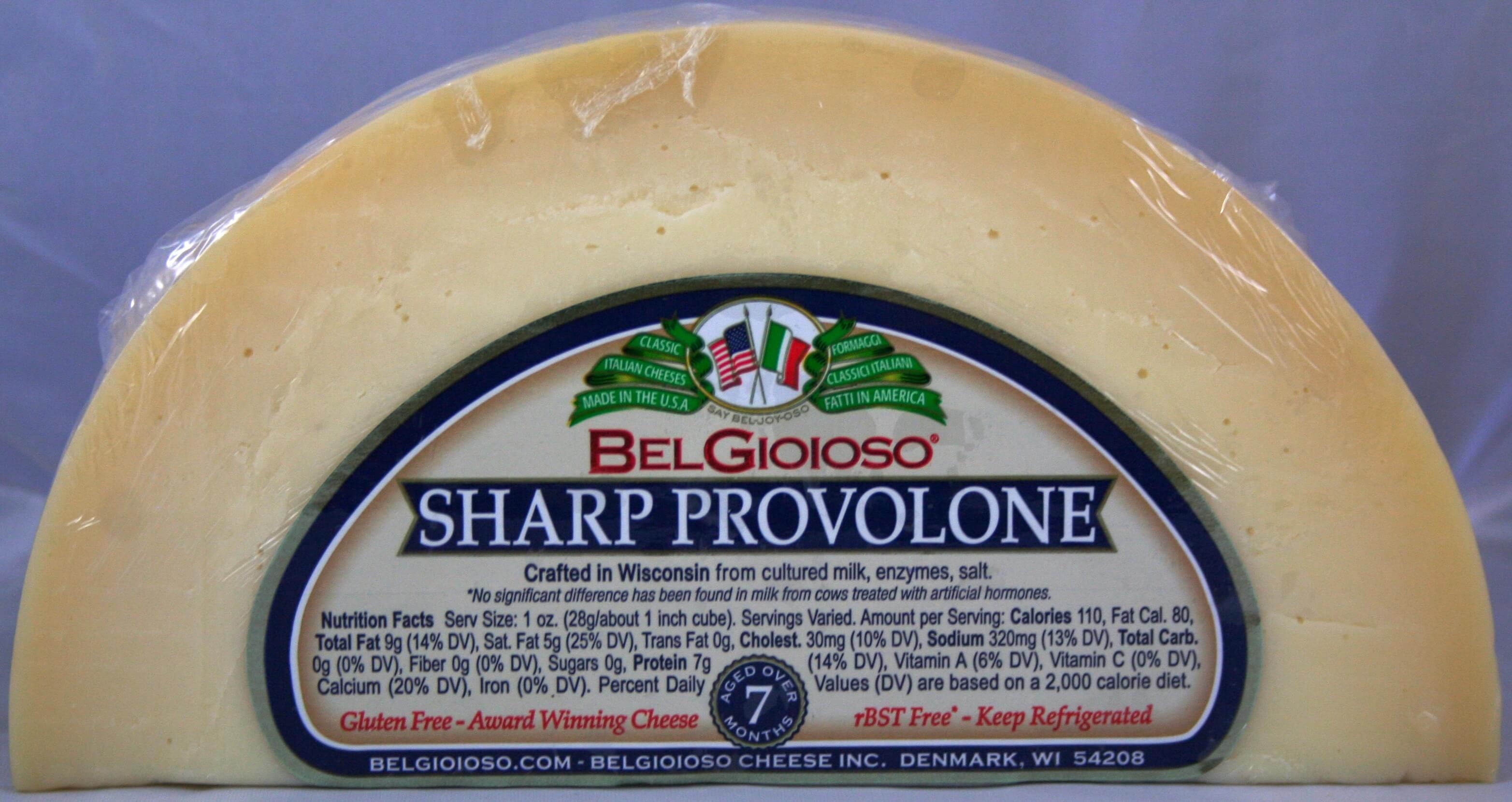 Market oz 12 Sharp wedge Provolone Cheese Domestic Wedge - BelGioioso Doris Aged