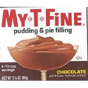 My T Fine chocolate pudding and pie filling