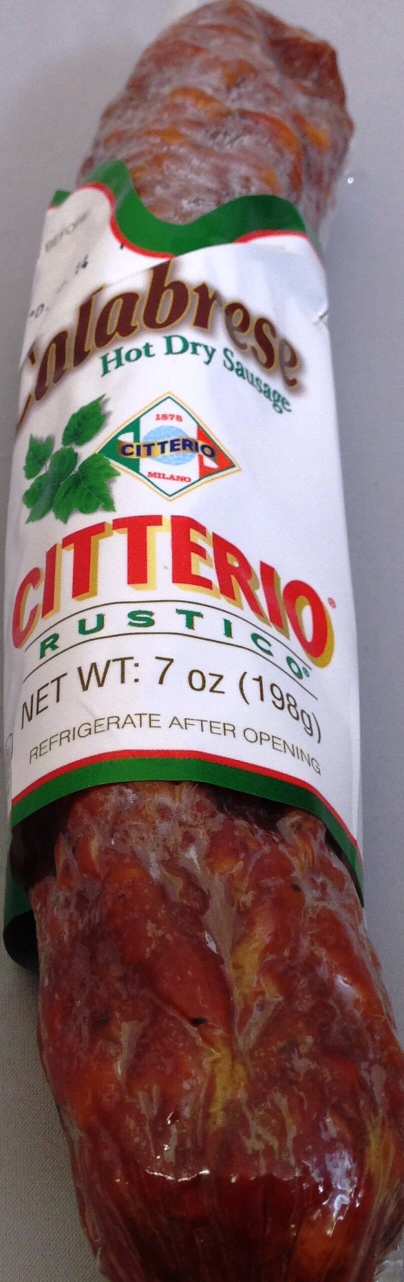 Citterio Abruzzese Sweet Dry Sausage 7oz. - Doris Market