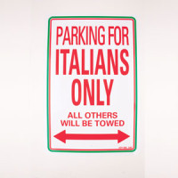 park sign italians only