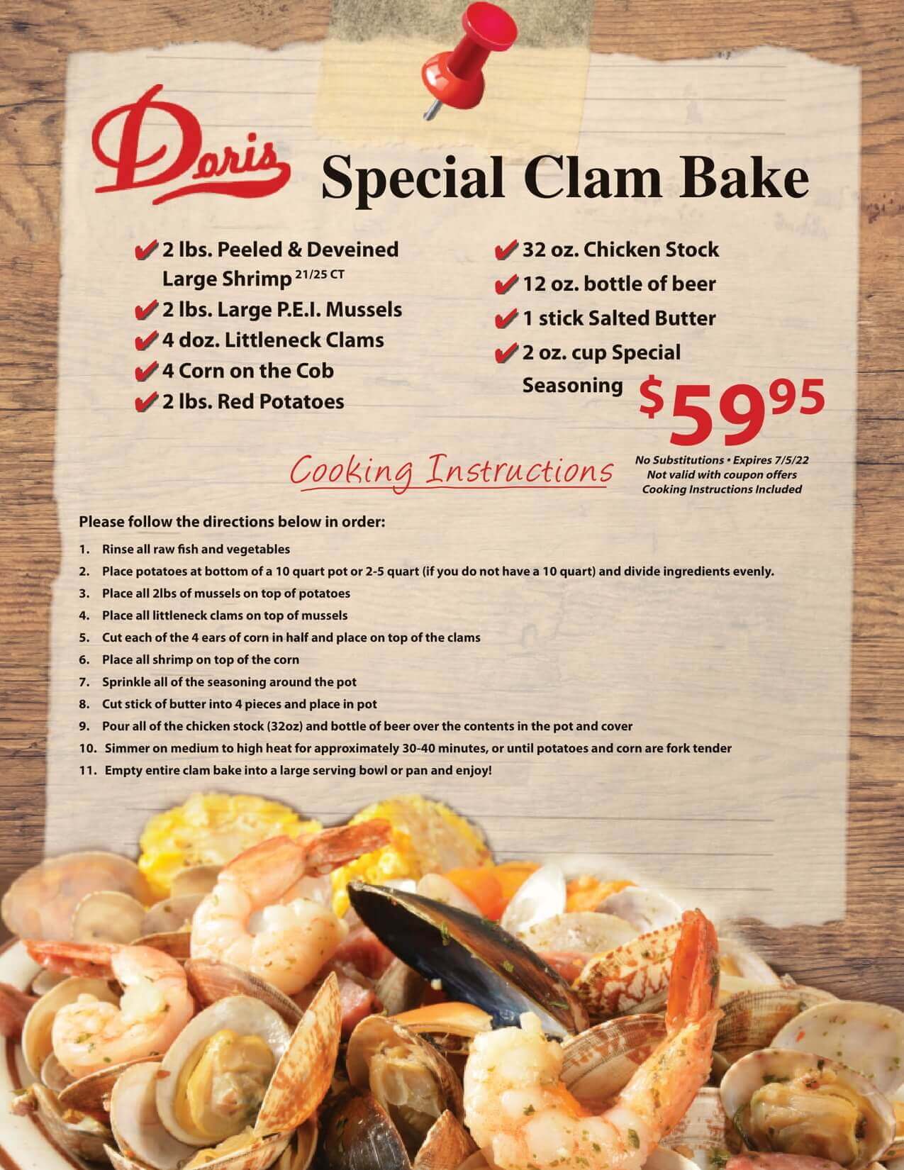 Doris Special Clam Bake