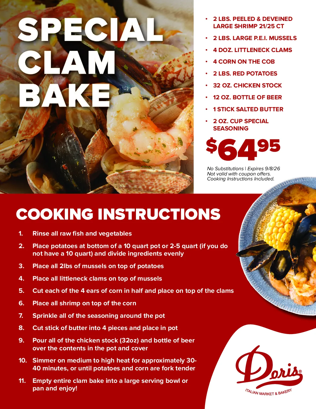 Doris Italian Market – Clam Bake 2026 V3